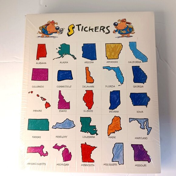 50 State Quarters Cardboard Holder w/State Stickers Denver and Phil Mints - Picture 2 of 2